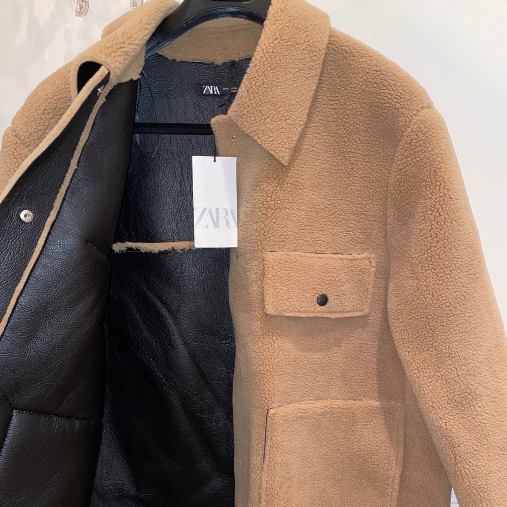Double faced overshirt shacket fleece - Picture 12 of 16